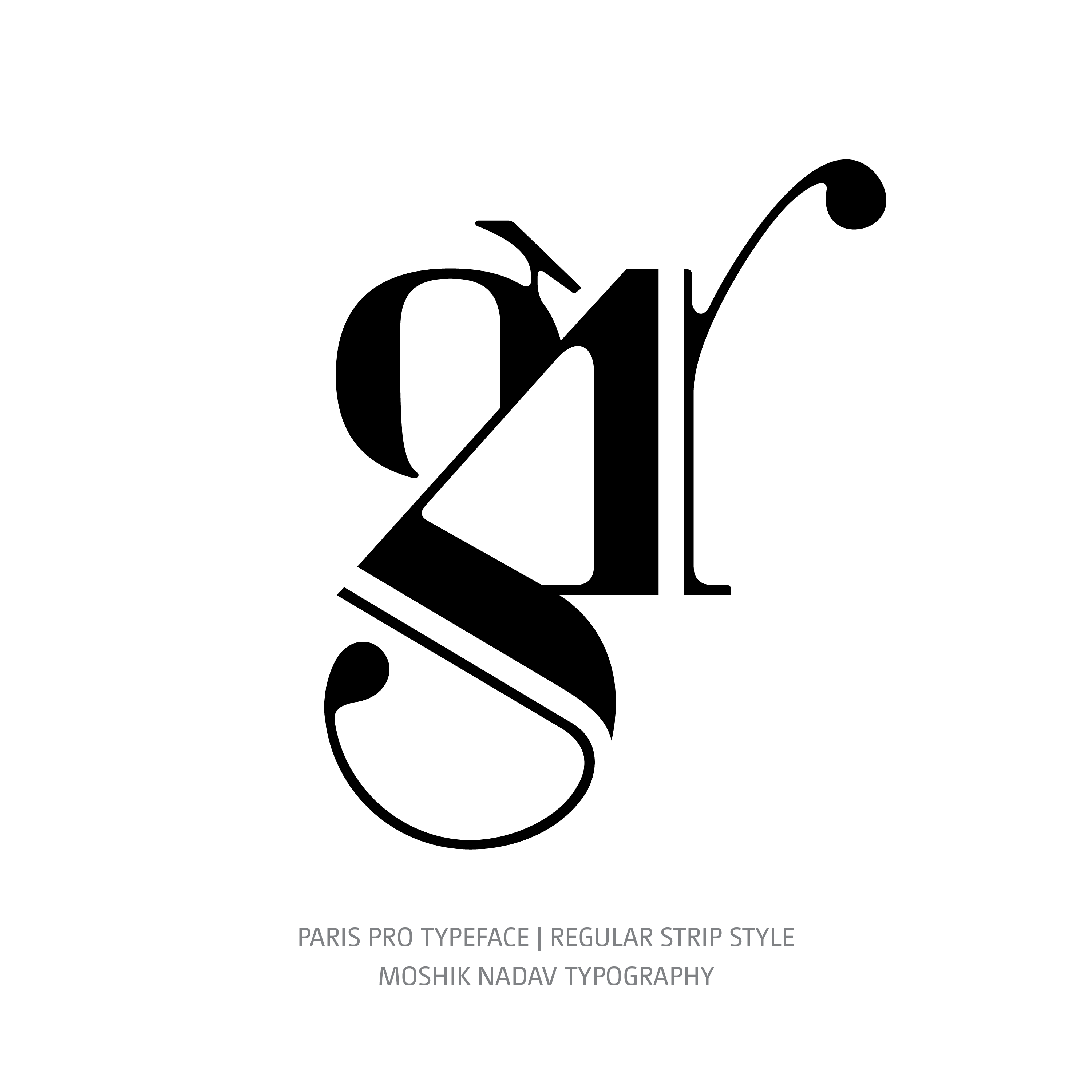 Paris Pro Typeface Regular Strip gr ligature