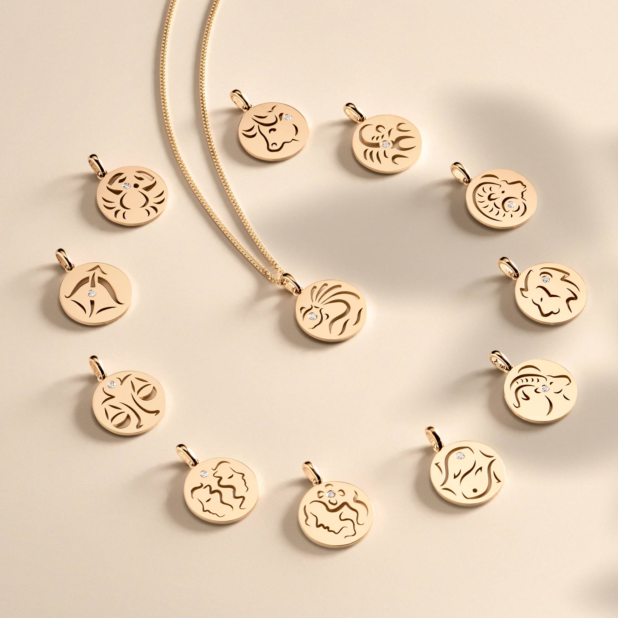 Modaya zodiacs pendants collection