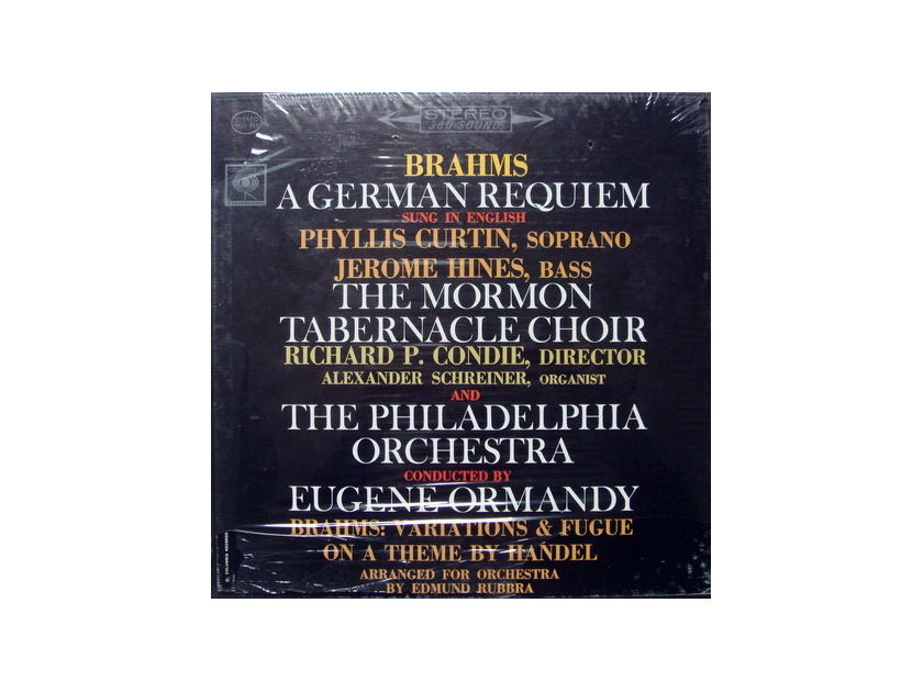 ★Sealed★ Columbia / ORMANDY, - Brahms A German Requiem,  2LP Box Set!