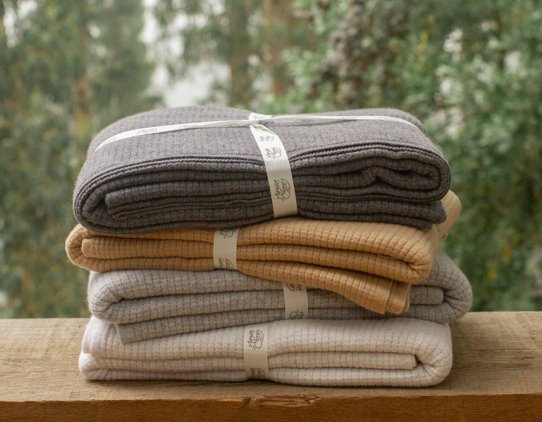 A stack of cashmere blankets.