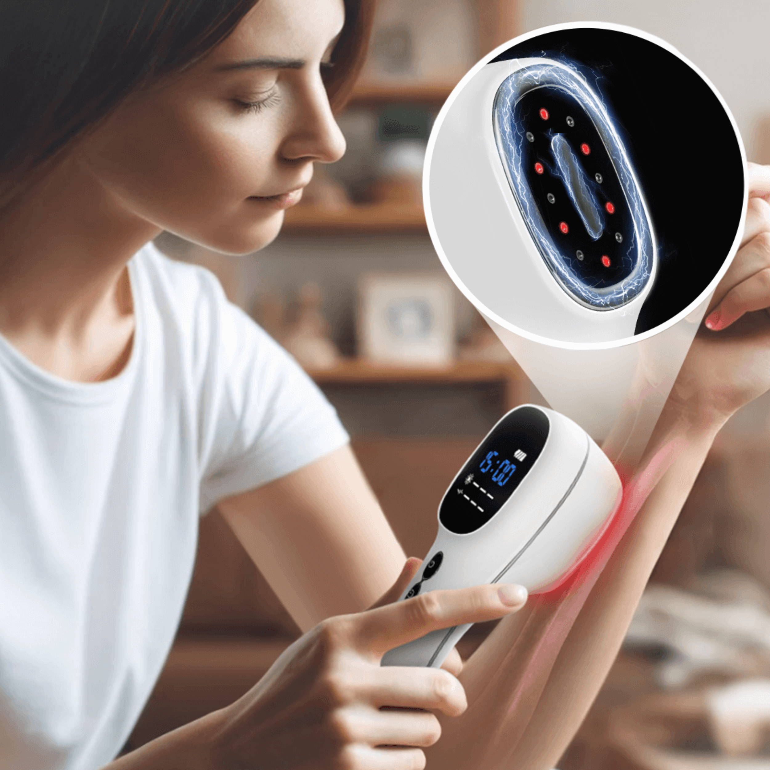Dispositivo laser per alleviare il dolore con TENS