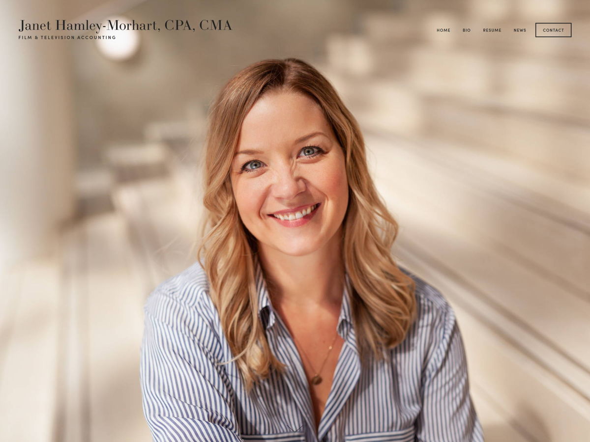 Screenshot of Janet Hamley, from the service websites collection.