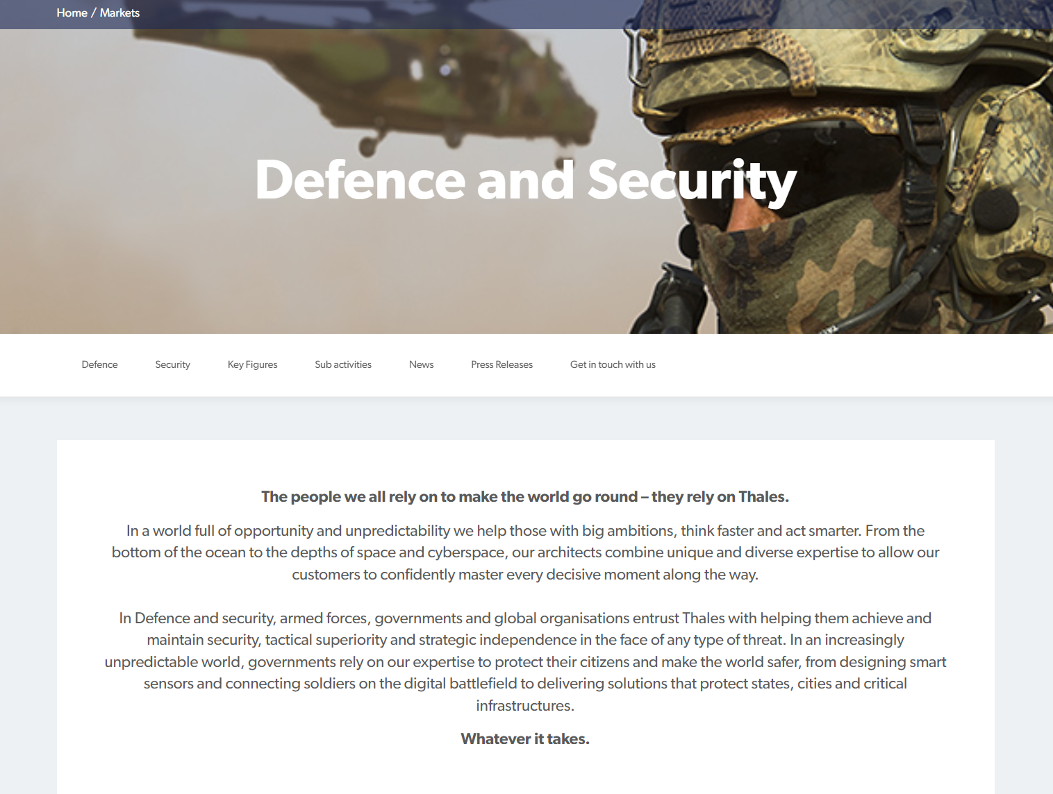 Thales product / service