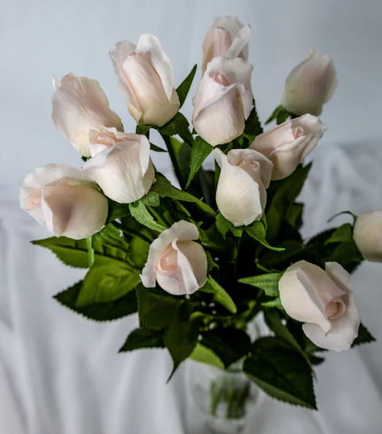 Light Pink Real Touch Rose Bud - Realistic Artificial Flowers