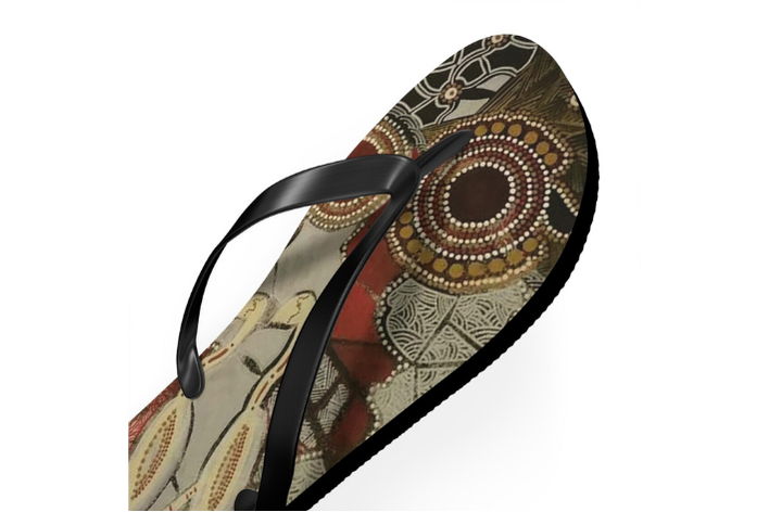 Bohemian Flip Flops, Artistic Design, Summer Sandals with comfort style and colours - Image 3