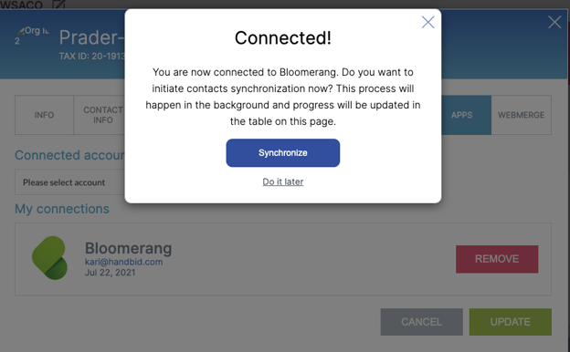 bloomerang connected