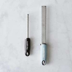 Microplane Zester and Spice Grater (Set of 2), 4 Colors, Etched Blades | Light Blue & Black