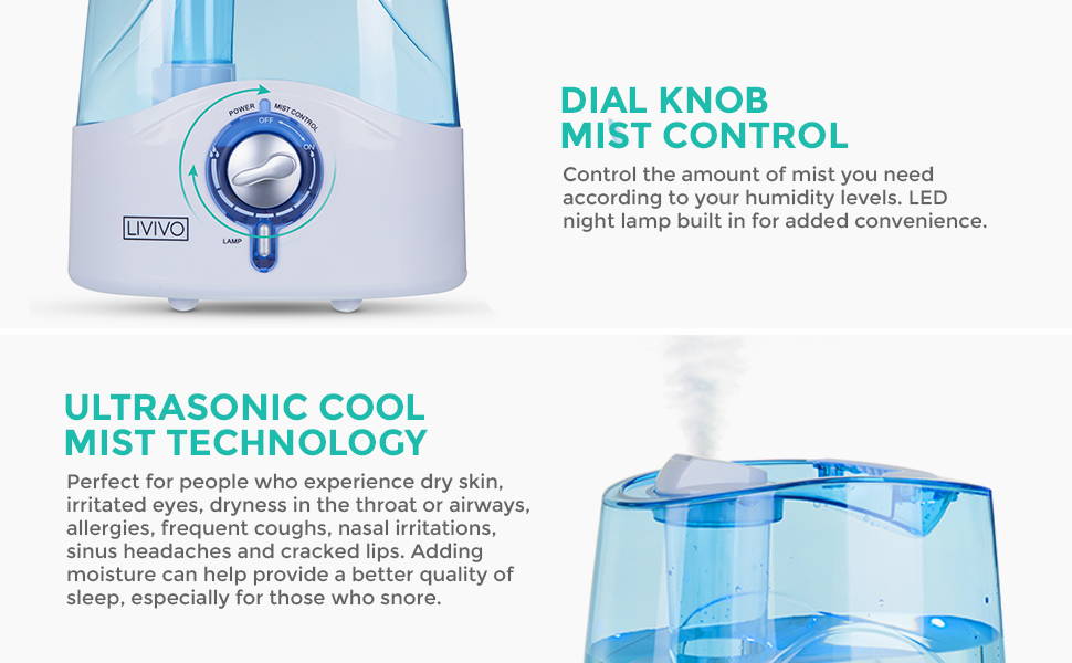 LIVIVO | Air Treatment | 4.5L Ultrasonic Humidifier LIVIVO | Air Treatment | 4.5L Ultrasonic Humidifier