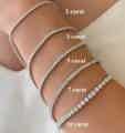 See diamond tennis bracelet widths by carat weight