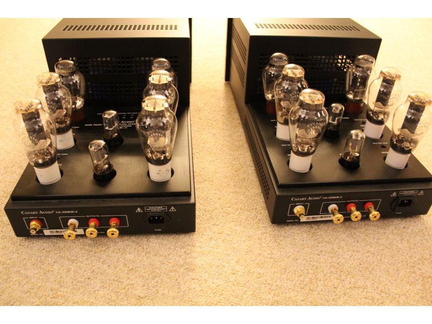 Canary Audio CA339 MKII Mono Block 50 WPC 300B Amplifiers Mono Block Tube Amplifiers. 300B!