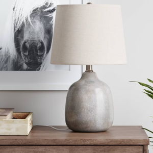 Assembled Ceramic Table Lamp Gray - Threshold™
