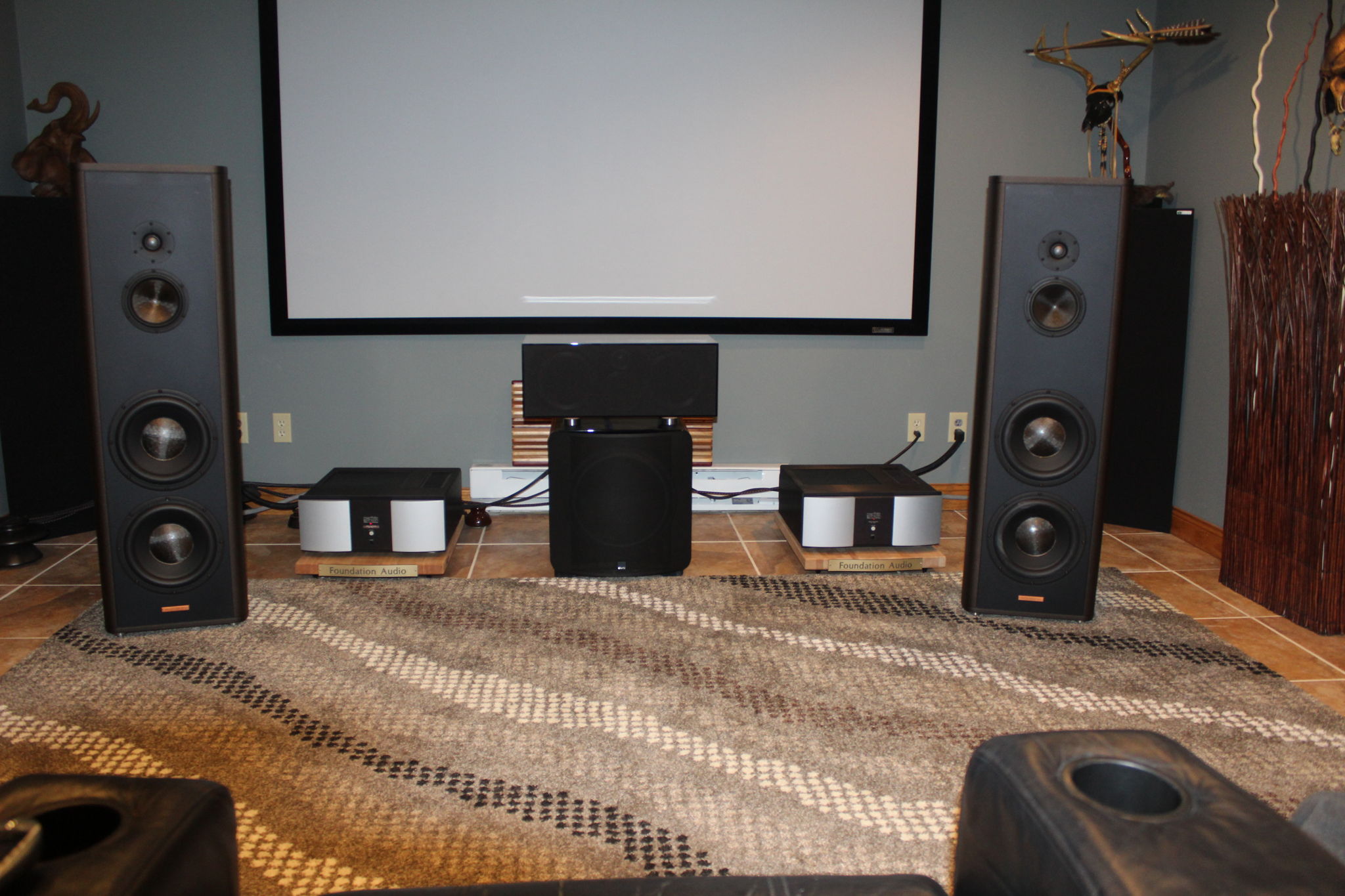 My view.  Magico s5, Levinson 436 monos, B&W Center 2s2, SVS SB 13Ultra