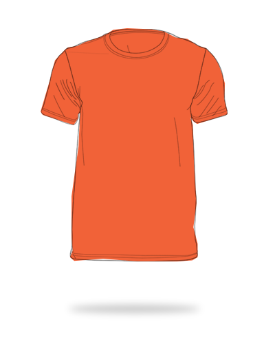 orange 100% cotton round neck shirts sj clothing manila philippines