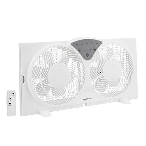 Holmes Dual 8" Blade Twin Window Fan with LED One Touch Thermostat vs