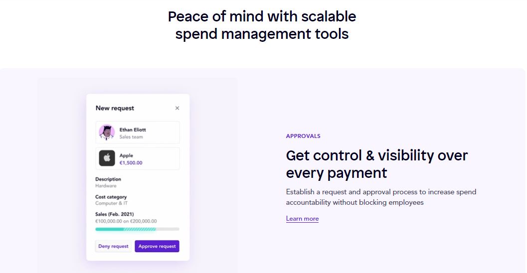 Spendesk product / service