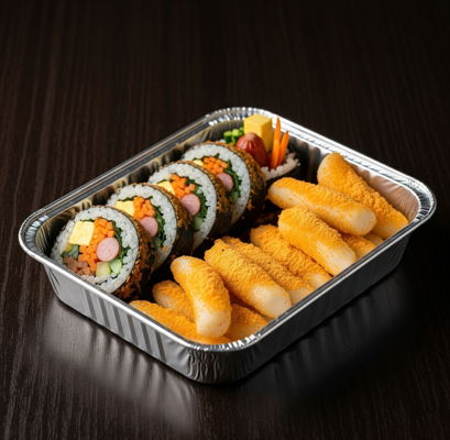 Box Kimbap + Bánh gạo lắc phô mai