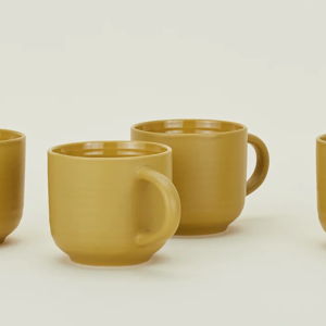 Essential Mug, Set of 4 - Mustard