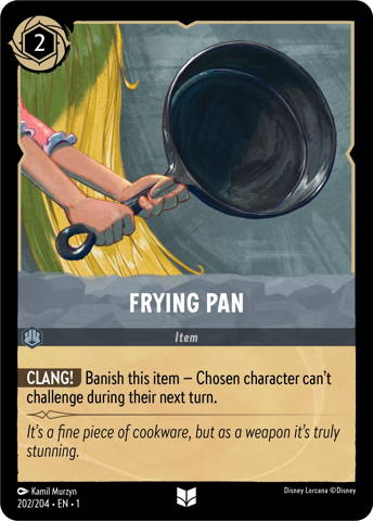 Frying Pan card from Disney’s Lorcana: The First Chapter