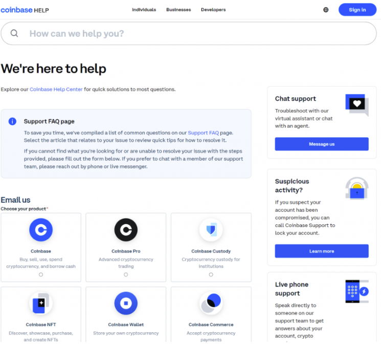 contact us page shopify