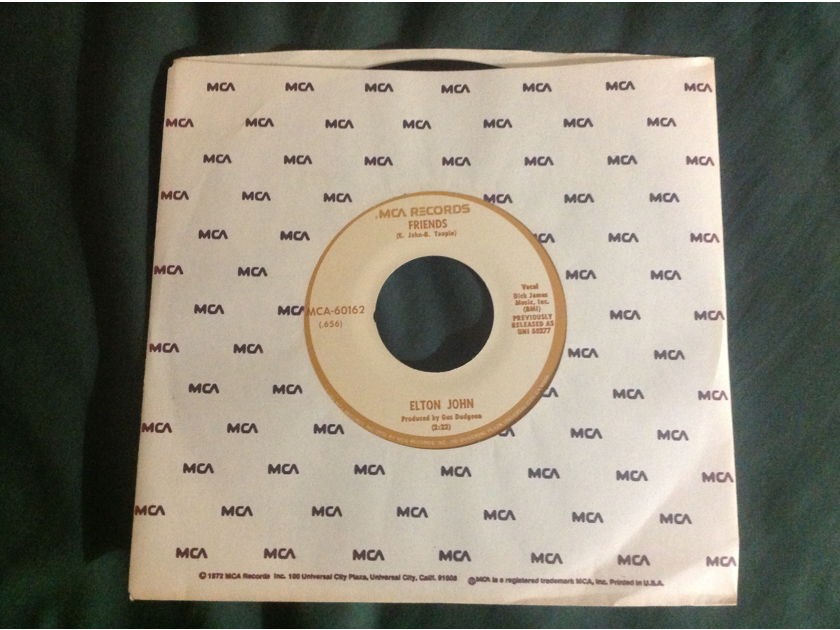 Elton John - Friends/Honey Roll 45 Single NM MCA Records Label