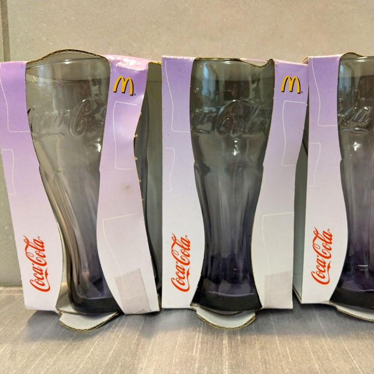 2010 McDonald's Coca Cola Glas Set Classic Violett