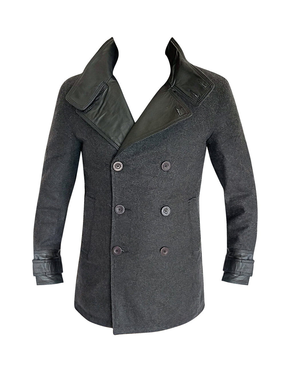 BARCELONA - Charcoal LEATHER and WOOL