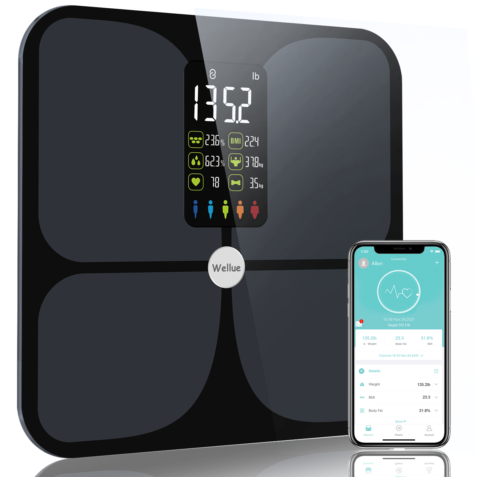Lepulse F4 Household Smart Body Fat Scale
