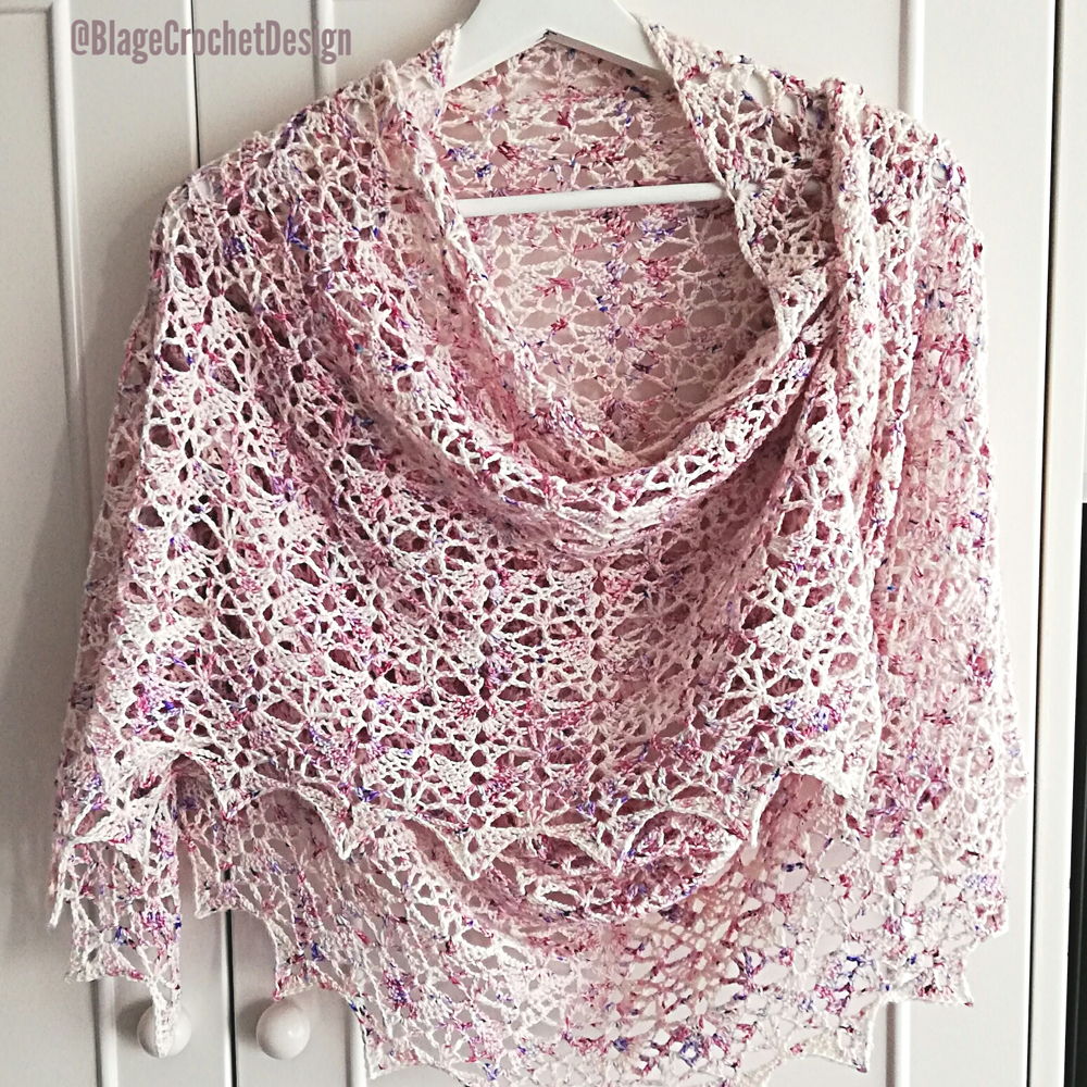 Summer Breeze Lace Crochet Shawl / Wedding Stole