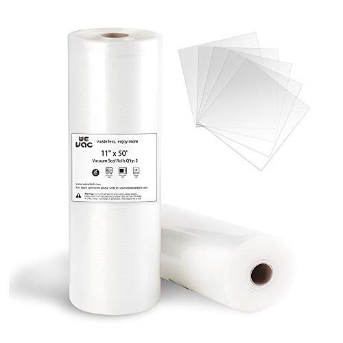 Wevac Vacuum Sealer Bags 11 x 50 Rolls for Food vs Lakeland Vacuum
