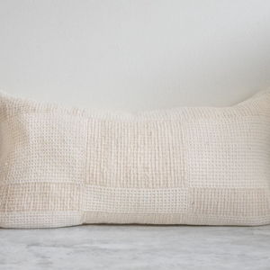Tolima Lumbar Pillow in Nieve Cream