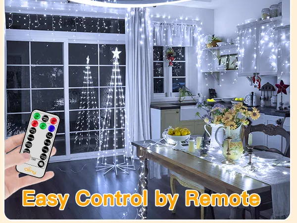 Features of Ollny's 720 leds cool white icicle lights