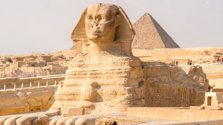 The limestone megaliths of the Great Sphinx of Giza