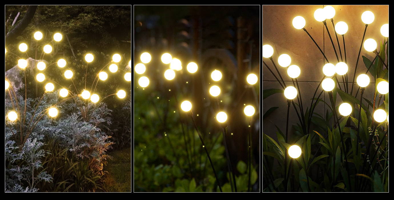 solar powered mini led firefly lights for patio