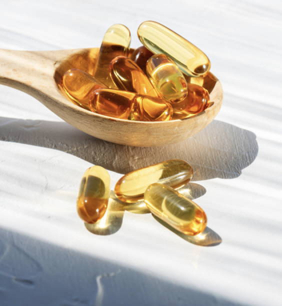 Omega fish oil capsules for a dog with itchy skin