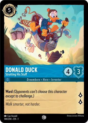 Donald Duck card from Disney's Lorcana: The First Chapter.