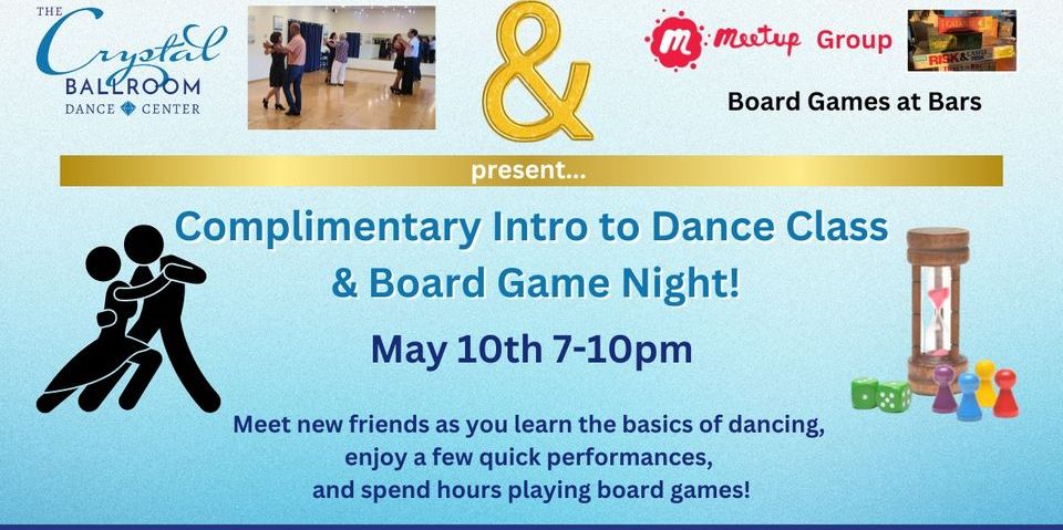 Intro to Dance Class and Board Game Night promotional image