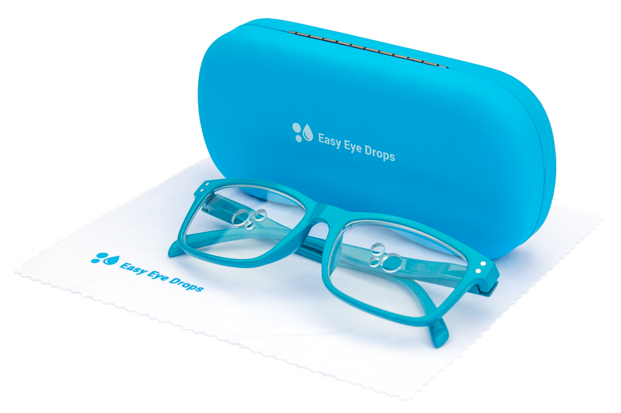 Need Eye Drop Help? The Best Eye Drop Guide: Easy Eye Drops Glasses. Struggling with how to put in eye drops? Try our easy and effective eye drop helper. No help of others is needed and our eye dropper tool is suitable for all types of eye drop bottles and pipettes. Only available here.  Simple, quick and comfortable. 