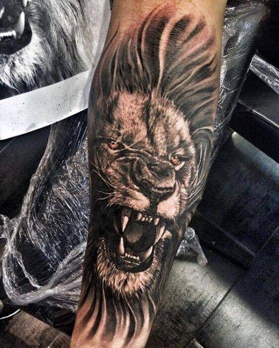 Tatouage Lion Avant Bras