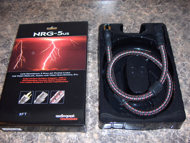Audioquest NRG-5 3 Foot Power Cable 9/10 With All Packa...