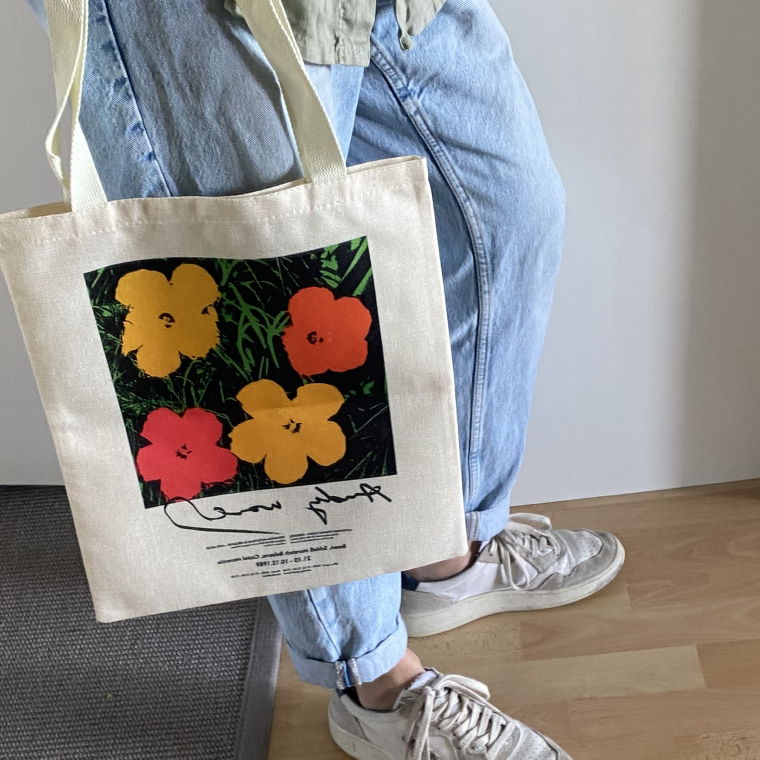 Andy Warhol *NEU* Inspired Floral Tote Bag