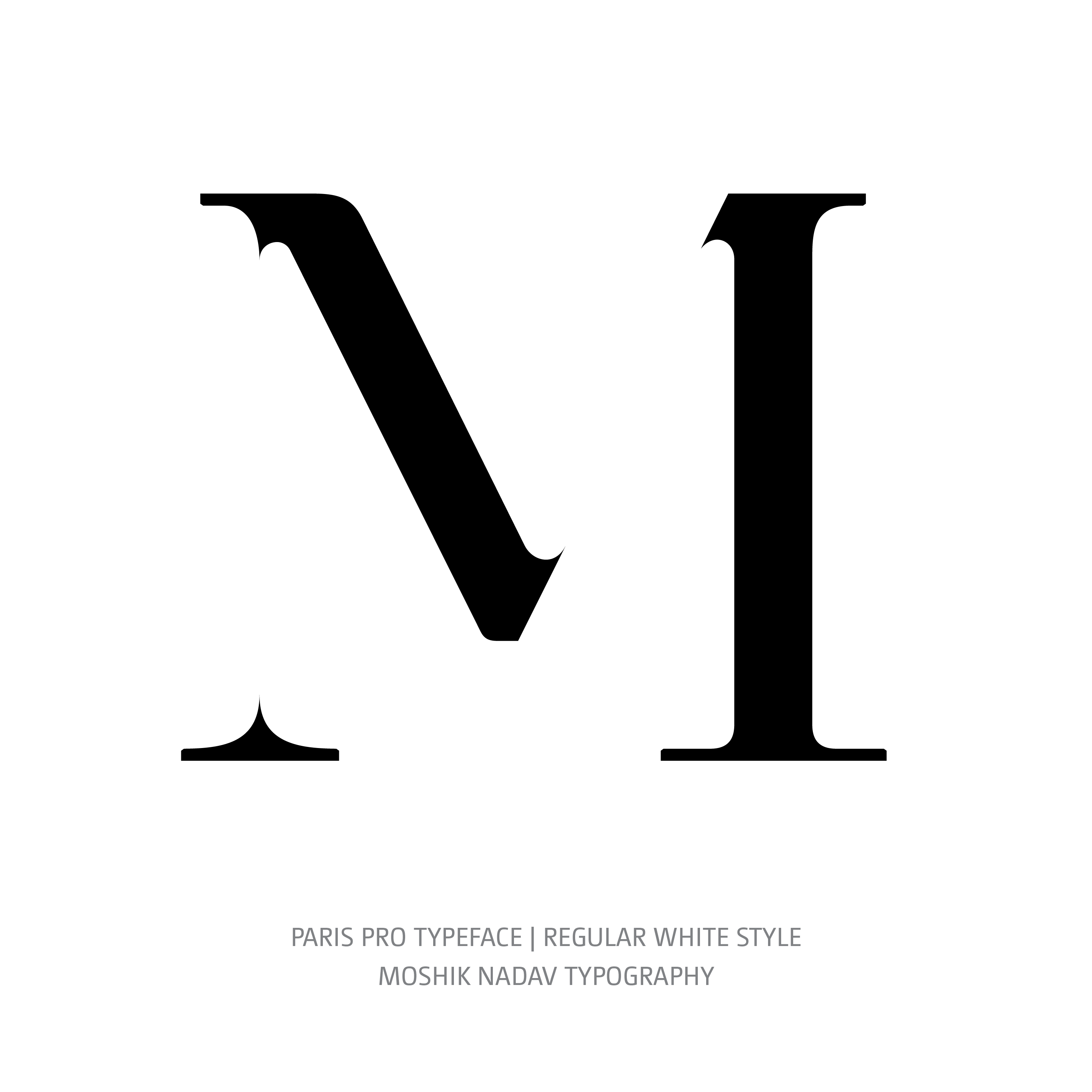 Paris Pro Typeface Regular White M