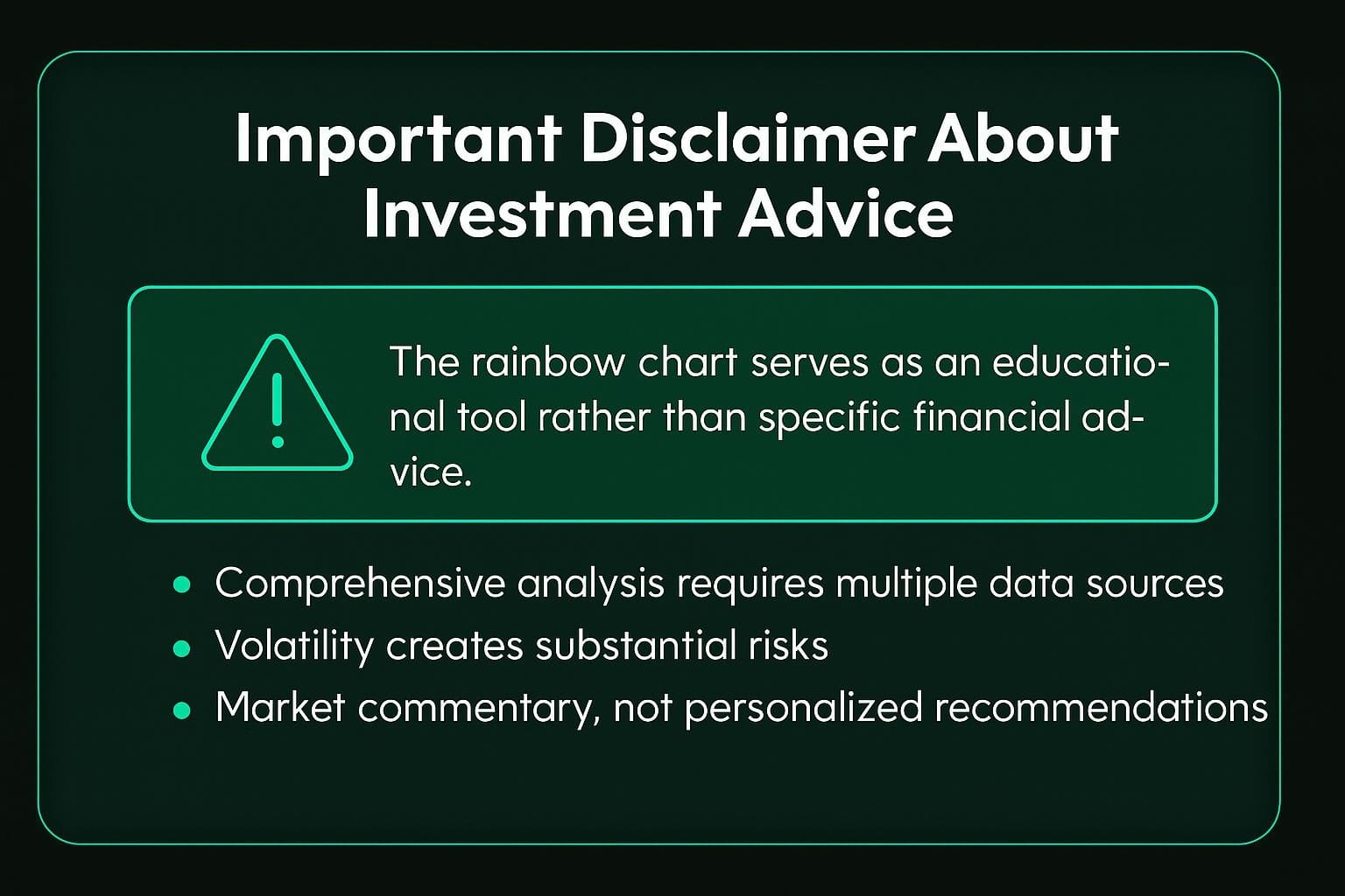 Important Disclaimer about Rainbow chart