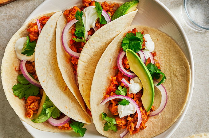 Tacos au tempeh et à la patate douce