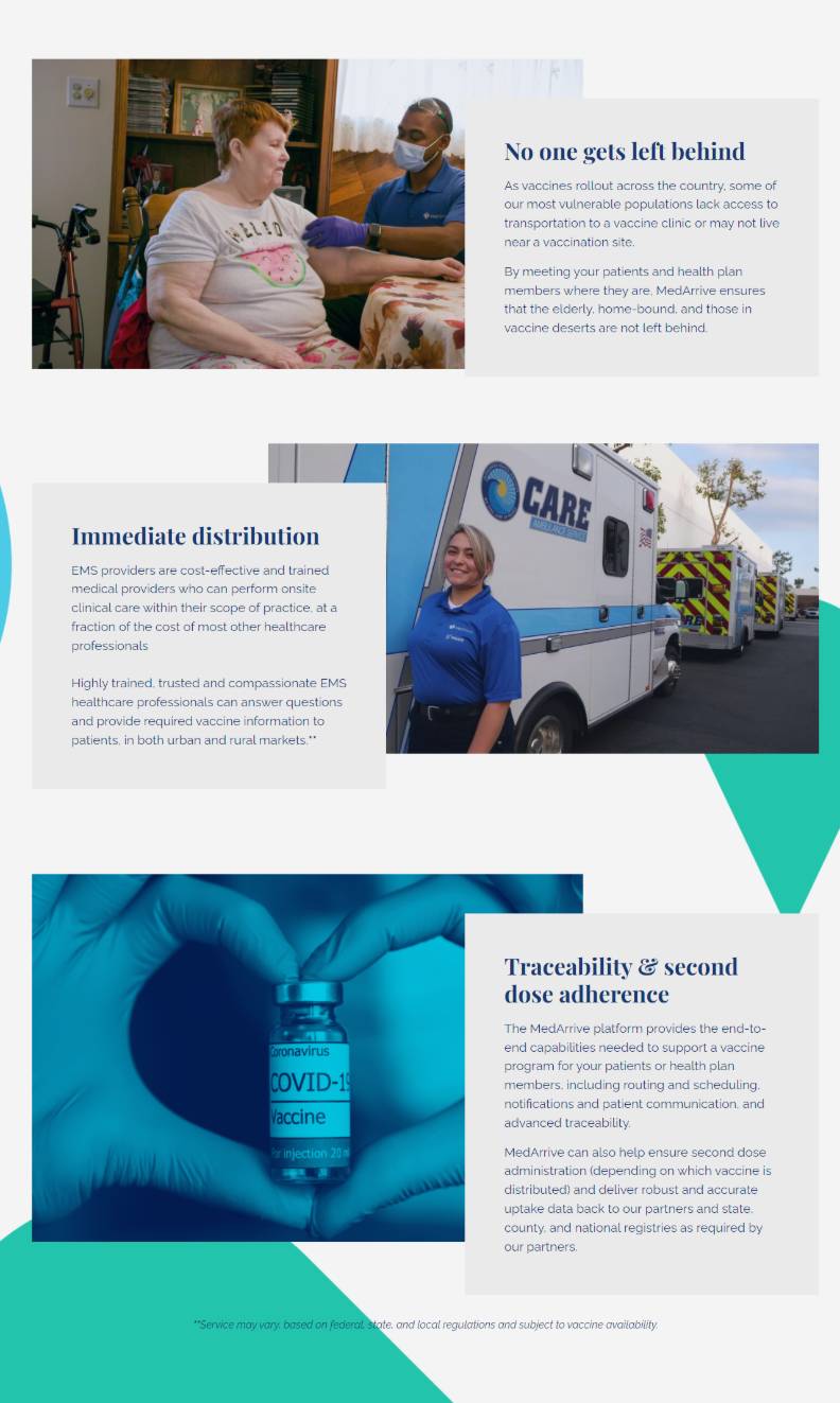 MedArrive product / service