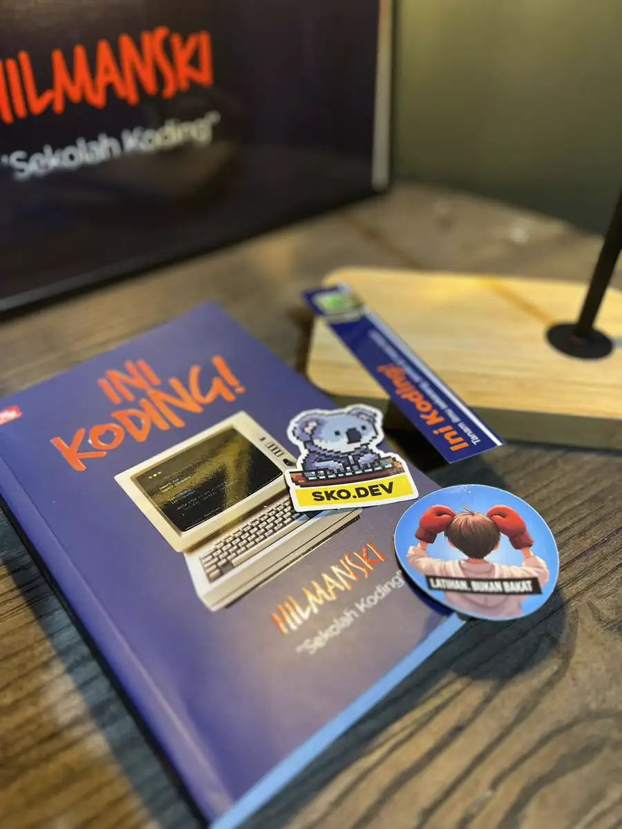 Buku programming dan sticker