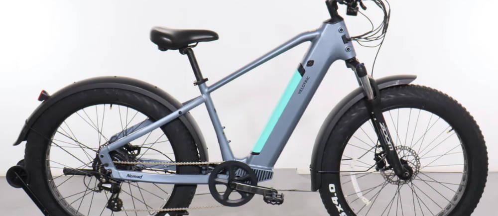 a Velotric Nomad 1 front suspension electric mountain bike