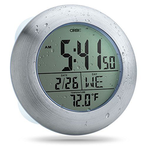 BALDR Bathroom Waterproof Shower Clock vs Cirbic Extra Large Shower