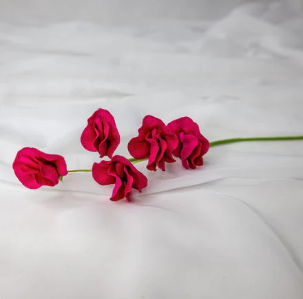 Fuchsia Sweet Pea- Realistic Artificial Flowers - Image 3