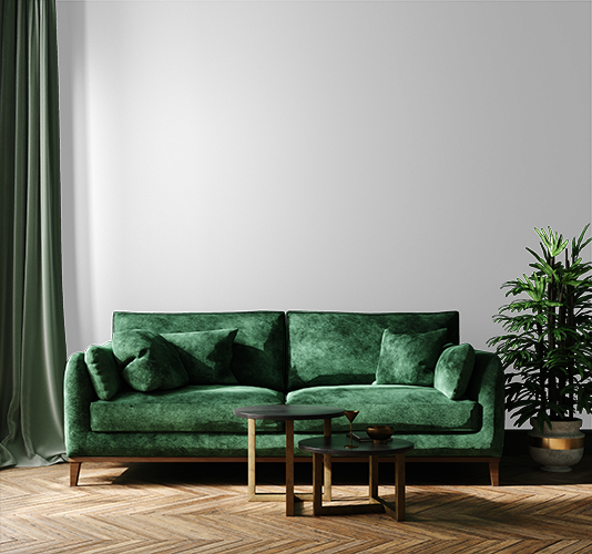 Green contemporary living room ideas
