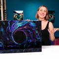 Black Hole - Galaxy Art Acrylic Pouring with Olga Soby
